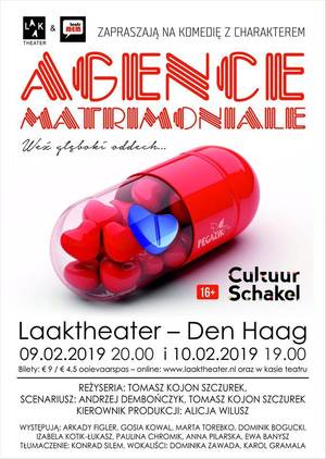 AGENCE MATRIMONIALE - sztuka komediowa w Laaktheater, Den Haag - Holandia