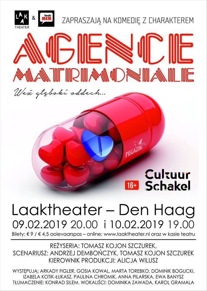 AGENCE MATRIMONIALE - sztuka komediowa w Laaktheater, Den Haag - Holandia
