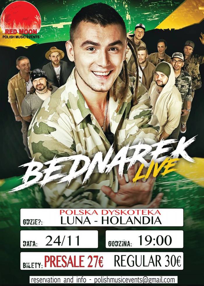 Bednarek LIVE w Holandii - Luna 11.2017