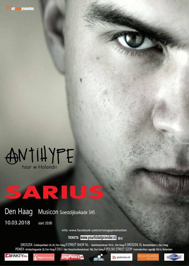 Sarius – Antihype tour Haga, Holandia