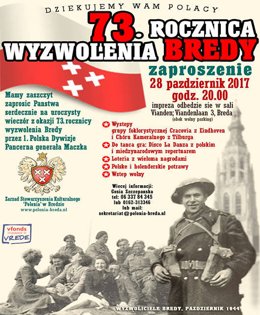 Program obchodów 73 rocznicy wyzwolenia Bredy 28-29.10.2017